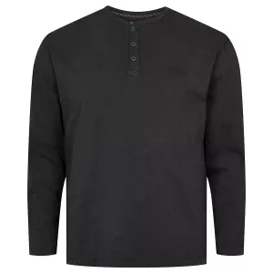 North 56Denim T-shirt manche longue noir délavé 3XL à 10XL - granddad