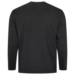 North 56Denim T-shirt manche longue noir délavé 3XL à 10XL - granddad-6XL