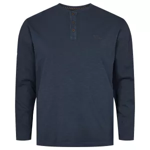 North 56Denim T-shirt manche longue noir Iris 3XL à 10XL - granddad