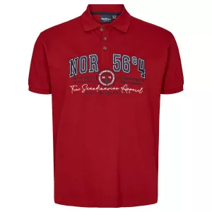 Polo sport North 56°4 brodé Carmin