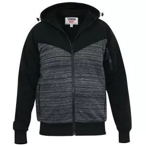 Pull cardigan Zippé à capuche  noir de 3XL à 8XL - CLIPSTONE