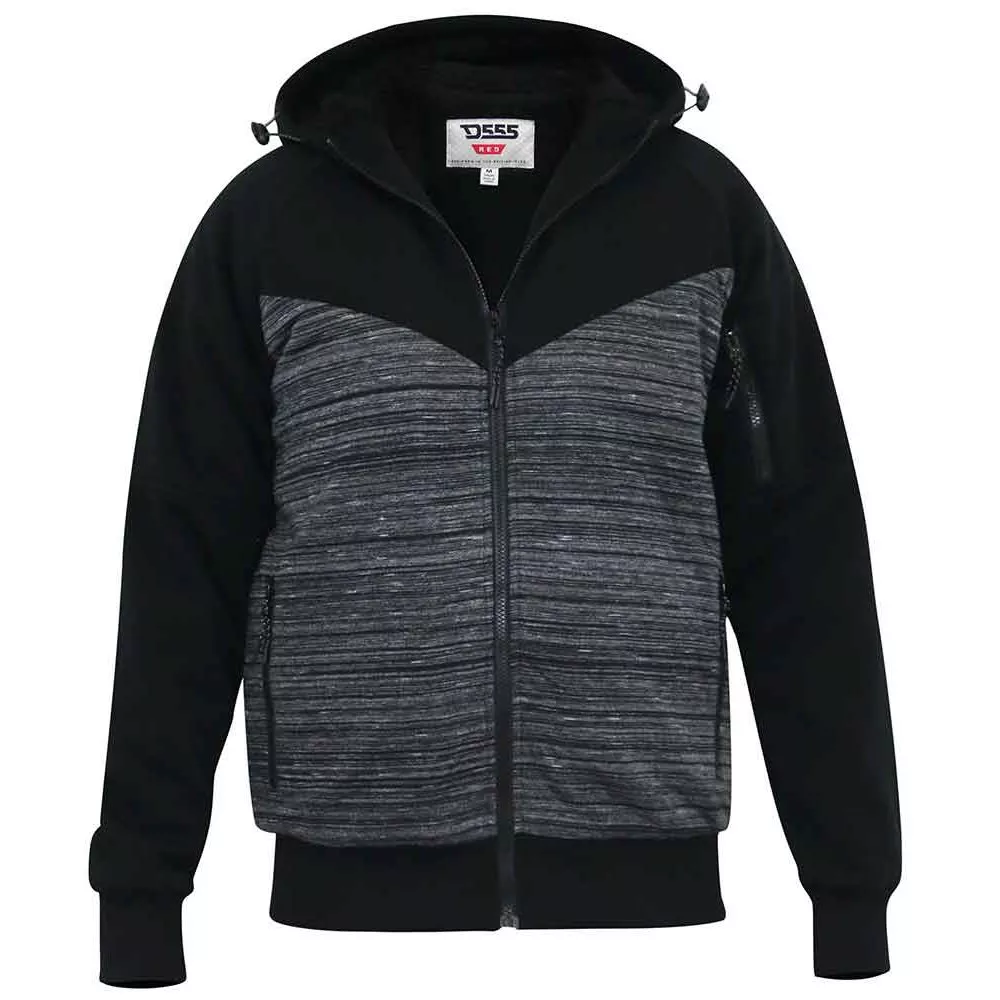 Pull cardigan Zippé à capuche  noir de 3XL à 8XL - CLIPSTONE-4XL