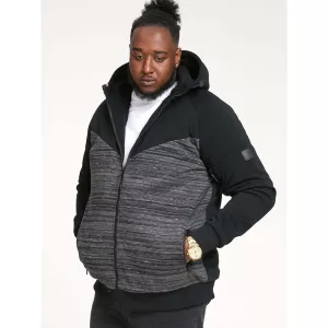 Pull cardigan Zippé à capuche  noir de 3XL à 8XL - CLIPSTONE-5XL