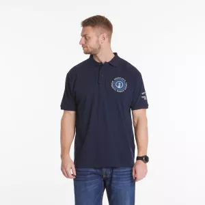 Polo brodé bleu marine style nordique-3XL