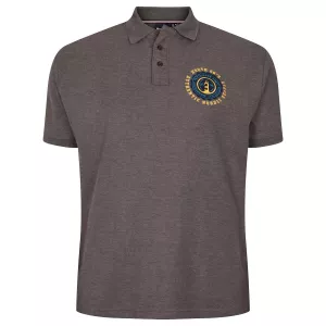 Polo brodé Mélange de gris foncé style nordique