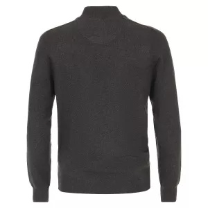Pull Col Collège cardigan zippé gris foncé de 2XL à 6XL-2XL