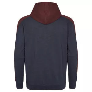 Sweat cardigan bicolore bleu marine et bordeaux-3XL