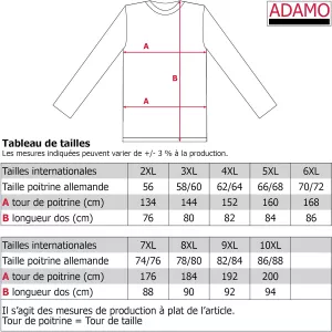 Pyjama col boutonné marine ligné bleu-5XL