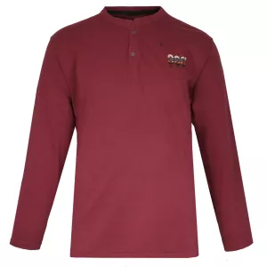 T-shirt manche longue boutonné prune 3XL à 8XL - 360°