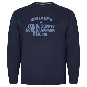 T-shirt manches longues North 56°4 bleu marine-7XL