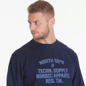 North 56°4 T-shirt manche longue bleu marine 3XL à 8XL - Techn Supply-5XL