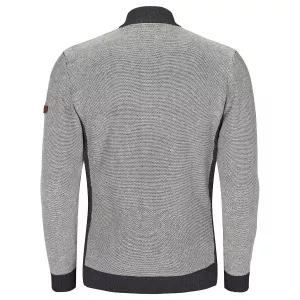 Pull col zippé Mélange de gris 3XL à 8XL-6XL