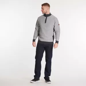 Pull col zippé Mélange de gris 3XL à 8XL-6XL