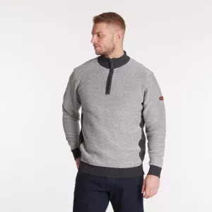 Pull col zippé Mélange de gris 3XL à 8XL-8XL