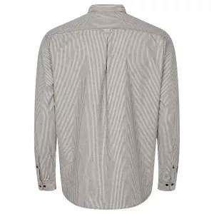 Chemise manche longue Mao lignée bleu gris et blanc de 3XL à 8XL-5XL