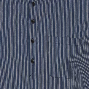 Chemise manche longue Mao lignée bleu de 3XL à 8XL-8XL