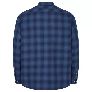 Chemise manche longue col libre carreaux bleu  de 3XL à 8XL-6XL