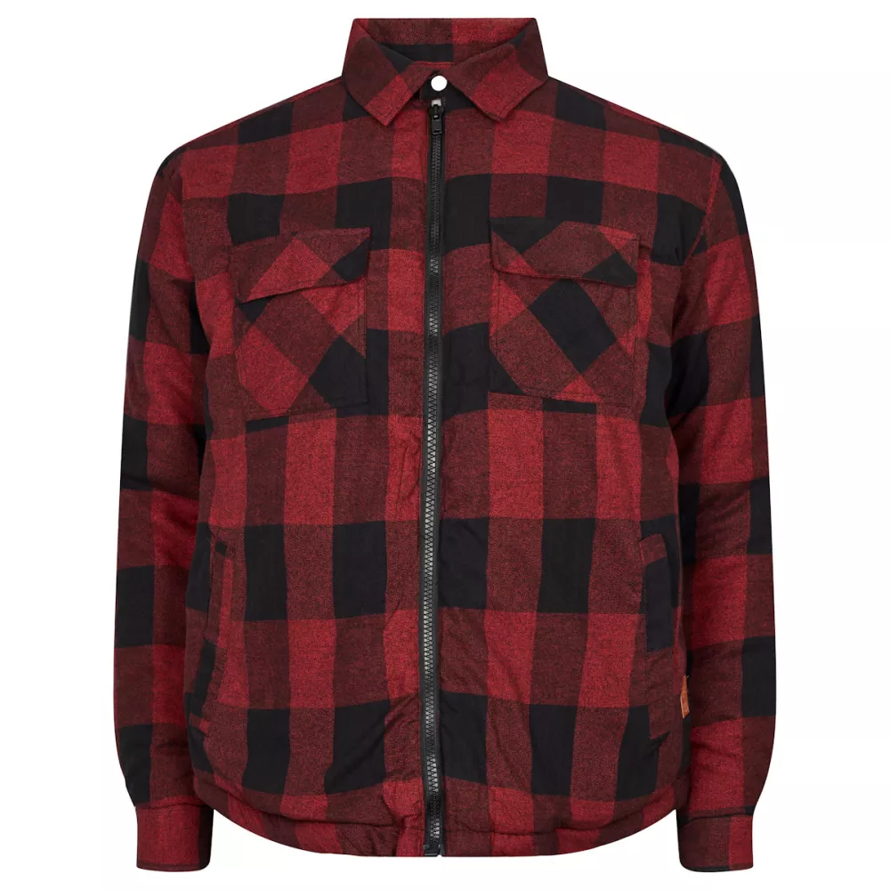 Chemise canadienne surchemise  carreaux rouge noir-8XL