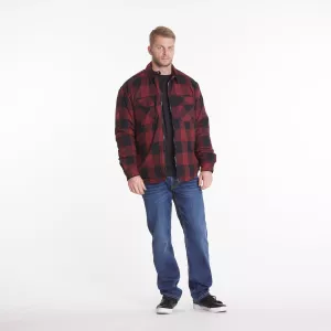 Chemise canadienne surchemise  carreaux rouge noir-3XL