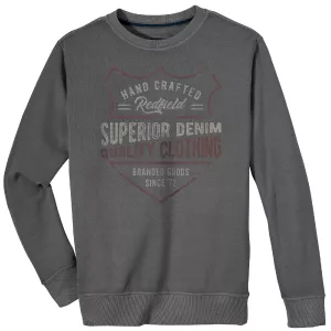 Sweat Col Rond gris foncé de 3XL à 8XL Superior Denim