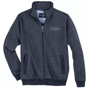 Sweat cardigan Mélange de bleu nuit de 3XL à 10XL - Sailing