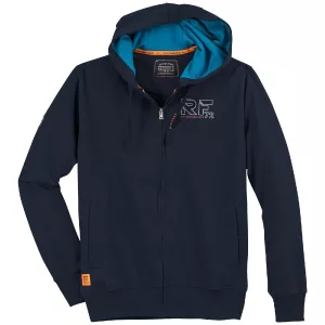 Sweat cardigan RF72 bleu nuit capuche-8XL