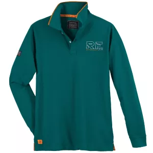 Polo manche longue bleu pétrole de 3XL à 10XL - RF72