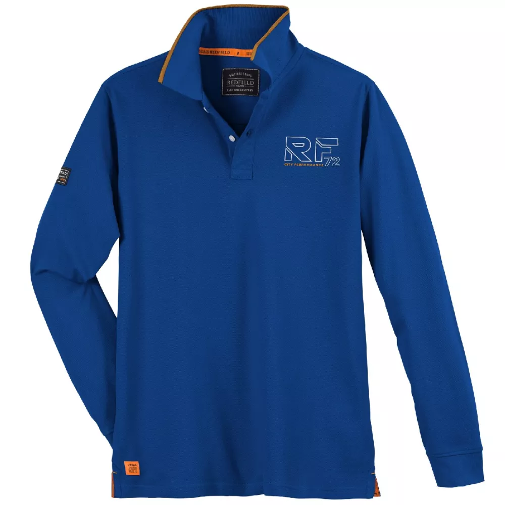 Polo manche longue bleu royal de 3XL à 10XL - RF72-3XL