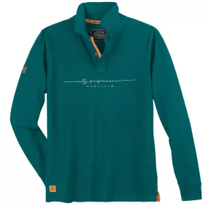 Polo manche longue vert cadmium de 3XL à 10XL - City performance-6XL