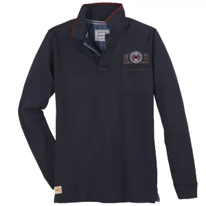 Polo manche longue bleu nuit de 3XL à 10XL - Rocky Mountains