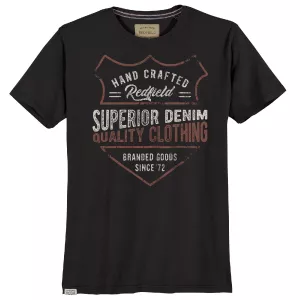 T-shirt manche courte noir de 3XL à 10XL - superior denim