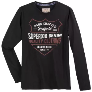 T-shirt manche longue noir de 3XL à 10XL - superior denim