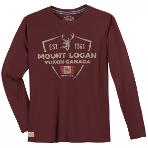 T-shirt long Mount Logan vintage Barolo foncé