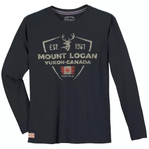 T-shirt long Mount Logan vintage bleu nuit