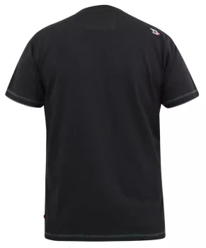 T-shirt noir délavé manche courte 3XL à 10XL - Snake-10XL