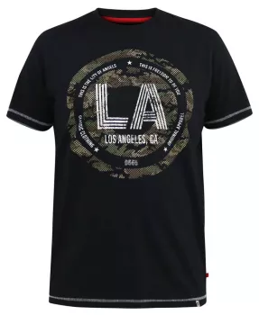 T-shirt camouflage Los Angeles noir