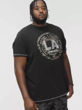 T-shirt camouflage Los Angeles noir-6XL