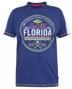 T-shirt imprimé Florida bleu royal-5XL