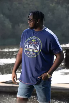 T-shirt imprimé Florida bleu royal-5XL