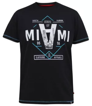 T-shirt noir manche courte 5XL et  6XL - Miami
