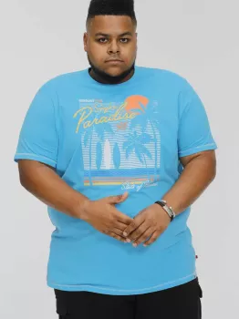 T-shirt turquoise manche courte 3XL à 6XL -  Surfers Paradise-6XL