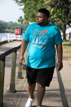 T-shirt turquoise manche courte 3XL à 6XL -  Surfers Paradise-5XL