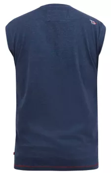 Débardeur D555 Hawaii surf Mélange de bleu Denim-3XL