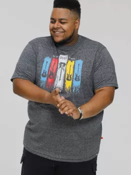 T-shirt Mélange de bleu marine sans manche 3XL à 6XL - COLBACK-4XL