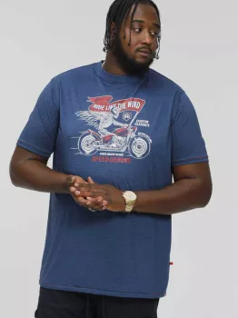 T-shirt bleu marine sans manche 3XL à 8XL imprimé Skeleton Biker-4XL