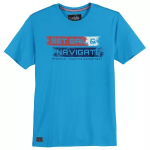T-shirt Redfield bleu gitane Set Sail & Navigate