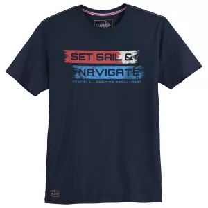 T-shirt Redfield bleu nuit Set Sail & Navigate
