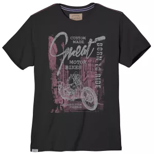 T-shirt Redfield noir vintage moto rétro