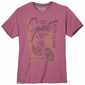 T-shirt Redfield vieux rose vintage moto rétro