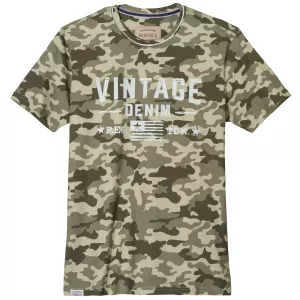 T-shirt camouflage vert olive style vintage urbain